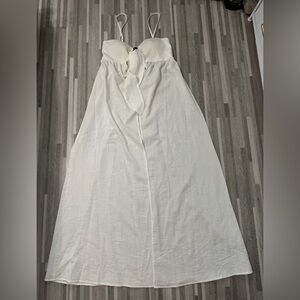 Kaylee Kollection White Casual Strappy Beach Maxi Dress, Size S